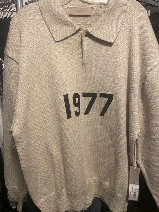 Essentials Other - Fear of God Essentials 1977 Knit Long Sleeve Polo Wheat Size M